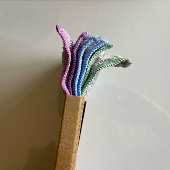 Norwex Mini Face and Body Cloths set of 3 in Gray with colored trim NWT - Picture 2 of 9